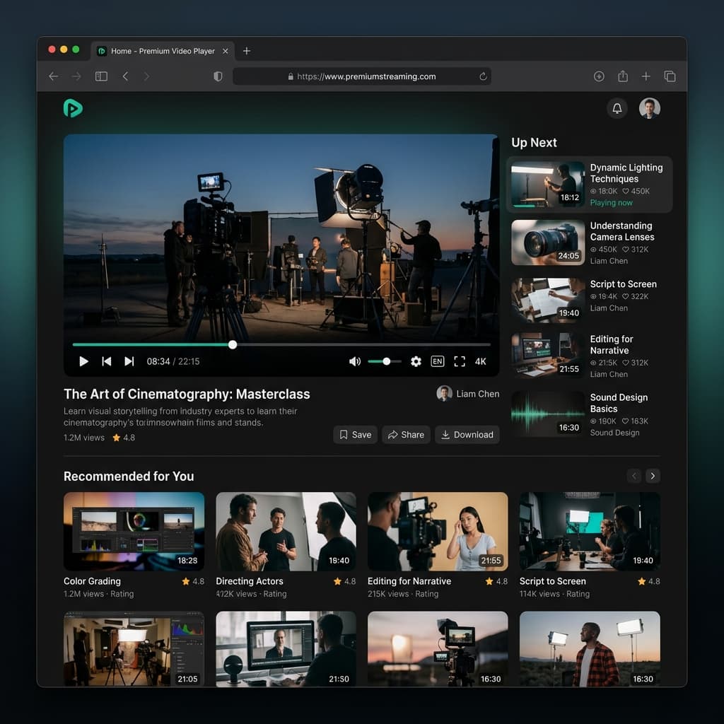 Web TV Player Preview